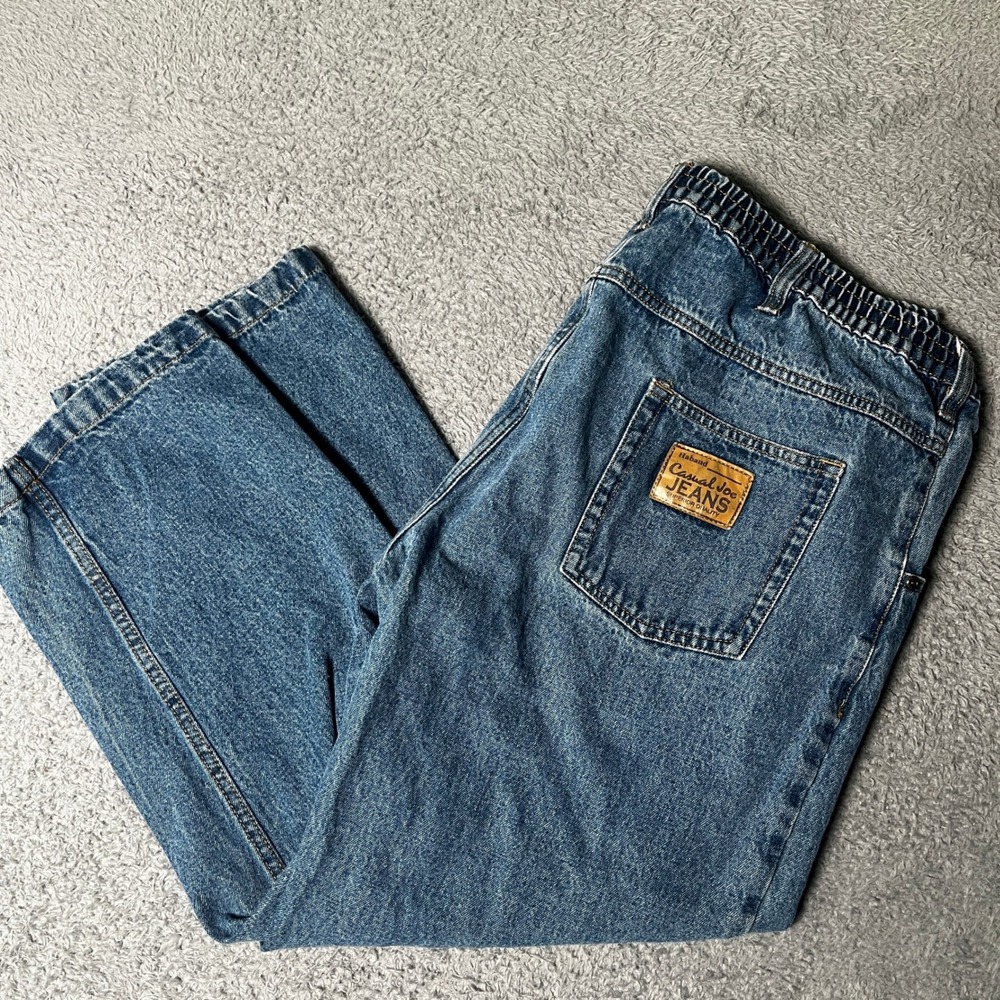Haband Mens 38x28 Casual Joe Jeans Blue Elastic Waist Relaxed Straight 03L